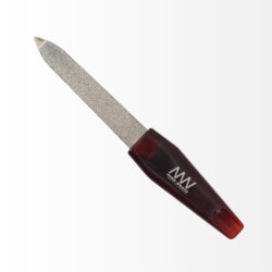 Double Sided Small Size Nickel Plated Sapphire Nail File With Cuticle Pusher