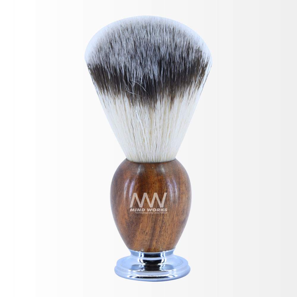Professional Handmade Synthetic Shaving Brush for Men Wooden & Chrome Base Handle