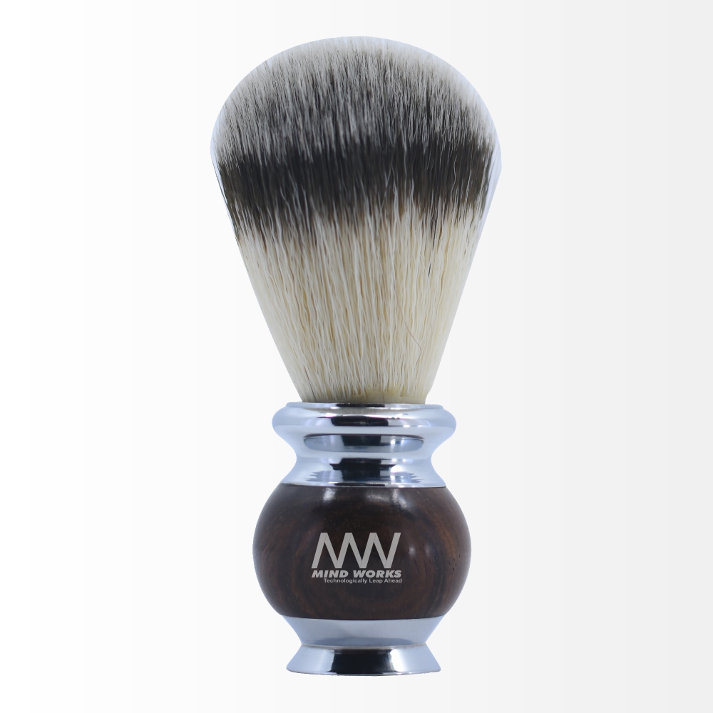 Professional Handmade Synthetic Shaving Brush for Men Wooden & Chrome Handle