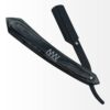 Heavy Duty Stainless Steel Folding Barber Tools Straight Edge Shaving Razor With Black Color Stylish Wooden Handle